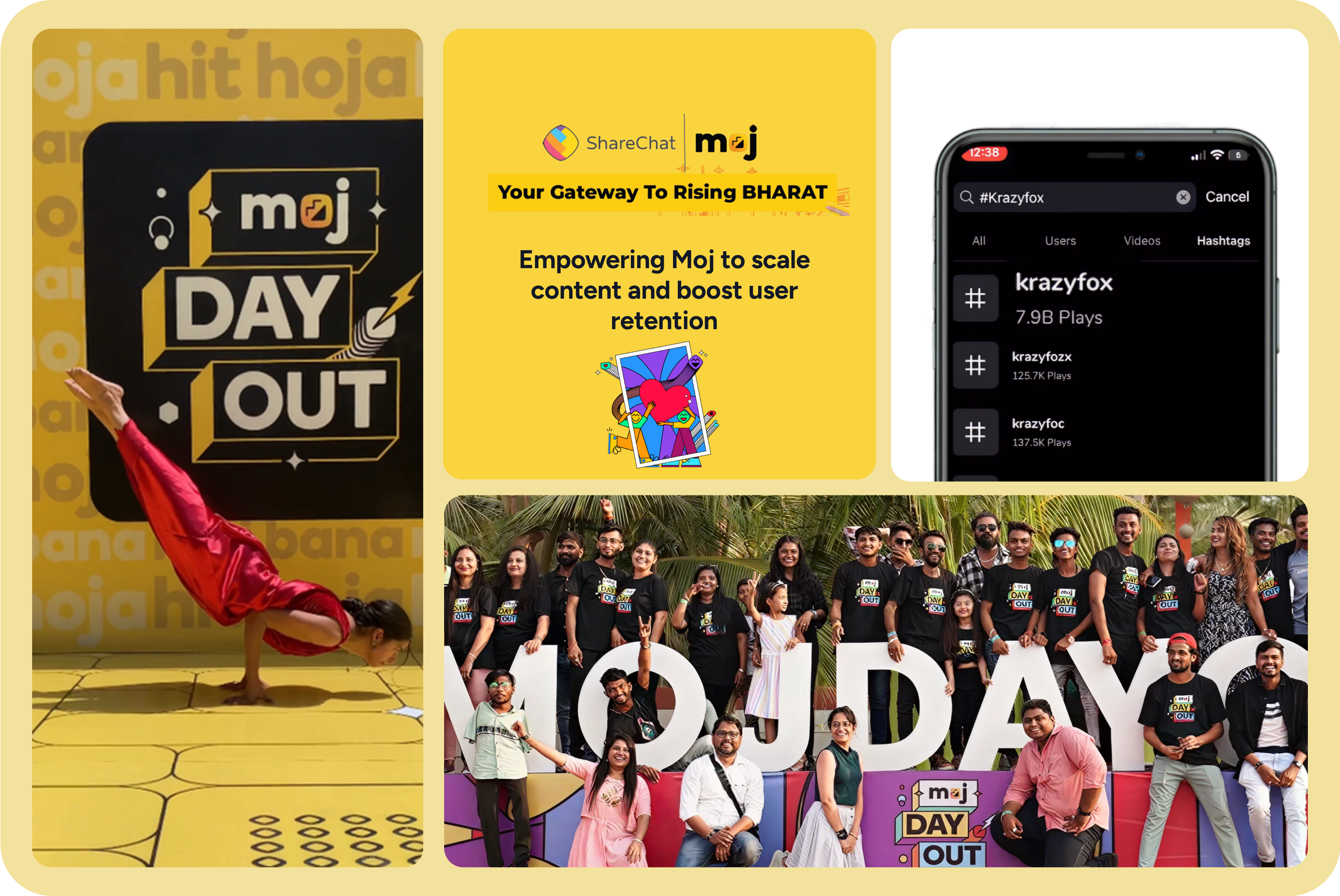 Empowering Moj to scale content and boost user retention through impactful strategies.